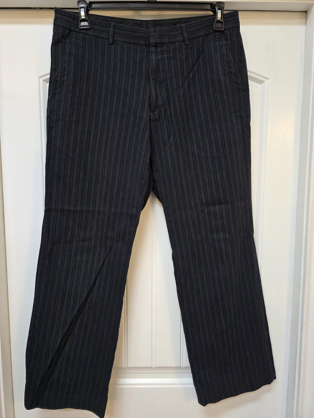 Express Men's Dark Gray Pinstripe Dress Pants - Sz 34x32